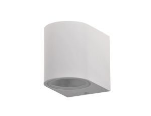 Kinkiet ogrodowy zewnętrzny na LED 1x GU10 BOSTON GOLDLUX ALUMINIUM Biały owalny