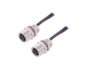 Złącze: M8 Dł: 0,2m żeńskie PIN: 3 na panel,nakrętka od tyłu T4073014031-001