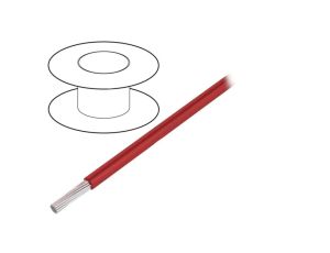 Przewód na rolce o długości 30,5m linka Cu, 600V PVC czerwony 22 AWG 3071 RD005
