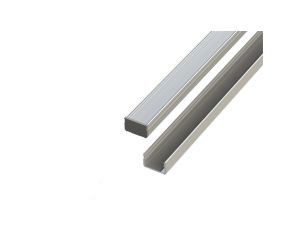 Profil aluminiowy 10 mm nawierzchniowy anodowany 2 metry + szybka mleczna