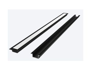 LED line PRIME Profil aluminiowy wpuszczany wpustowy czarny 2m - zestaw 5 lat gwar.