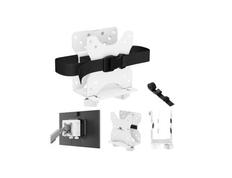 Uchwyt do mini komputerów Maclean, zakres 17-70mm, kompatybilny z VESA, max. obciążenie 5kg, biały, MC-115 W