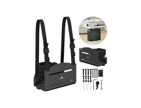 Uchwyt do komputerów CPU Maclean, zakres 122-212mm, max. obciążenie 10kg, czarny, MC-116 B