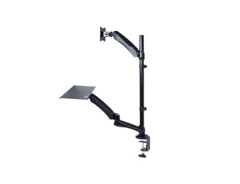 Uchwyt do monitora oraz klawiatury do pracy stojąco-siedzącej Maclean MC-681