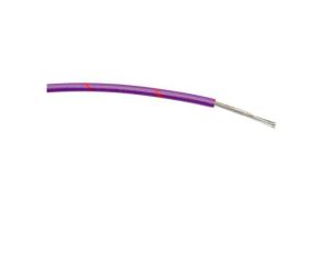 Przewód jednożyłowy linkowy, 0,2 mm, 7/0,2 mm, 24 AWG, PVC, 1 kV AC, Liliowy/Czerwony, dł. 100m, RS PRO