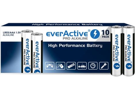 Zestaw baterii alkaliczne everActive LR0310PAK (x 10)