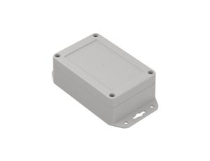 ZP120.80.45UJp TM ABS-PC - Obudowa plastikowa ZP120.80.45 jasny dół z uszami - bezbarwna góra z tulejkami mosiężnymi ABS-PC