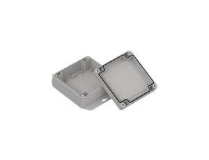 Obudowa hermetyczna ZP105.105.45 biała z uszami z uszczelką zalewaną i tulejkami mosiężnymi asa - ZP105.105.45SUb-IP67 TM ASA