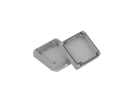 ZP120.120.60SUJ-IP67 TM PC - Obudowa hermetyczna ZP120.120.60 jasna z uszami z uszczelką zalewaną i tulejkami mosiężnymi PC