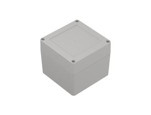 Obudowa plastikowa ZP105.105.90 jasny dół - bezbarwna góra z tulejkami mosiężnymi PC - ZP105.105.90Jp TM PC