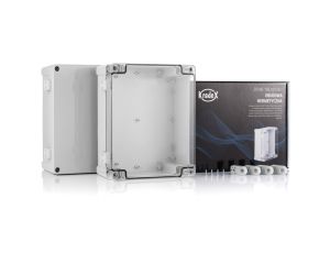 ZP240.190.105 SET1 PC - Zestaw set1 - obudowa hermetyczna ZP240.190.105sj tm pc z zamontowanymi zawiasami ZHINGE10 pc plus ZWM10