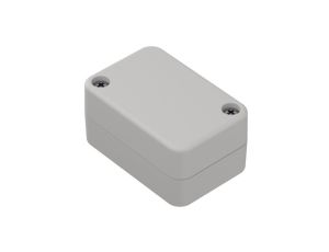ZP60.40.30UJp TM PC - Obudowa plastikowa ZP60.40.30 jasny dół z uszami - bezbarwna góra z tulejkami mosiężnymi PC