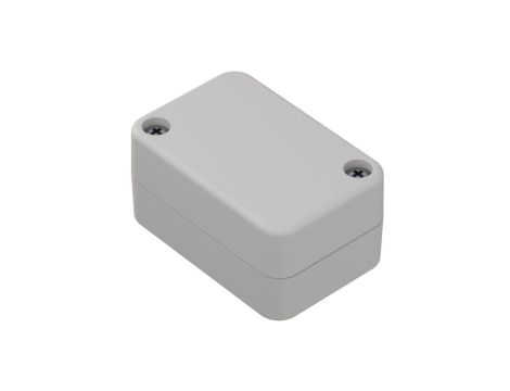 ZP60.40.30Jp TM ABS-PC - Obudowa plastikowa ZP60.40.30 jasny dół - bezbarwna góra z tulejkami mosiężnymi ABS-PC