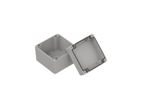 ZP105.105.90SJp-IP67 TM ABS-PC - Obudowa hermetyczna ZP105.105.90 jasny dół - bezbarwna góra z uszczelką zalewaną i tulejkami mo