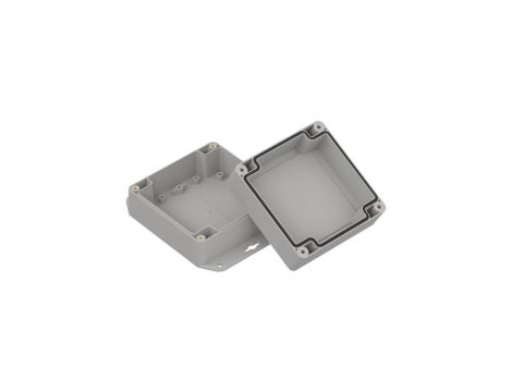 ZP105.105.60SUJ-IP67 TM ABS - Obudowa hermetyczna ZP105.105.60 jasna z uszami z uszczelką zalewaną i tulejkami mosiężnymi ABS