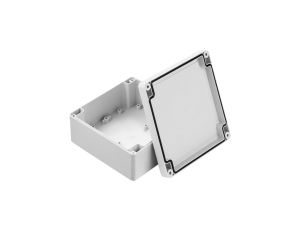 ZP135.135.60SJ-IP67 TM ABS - Obudowa hermetyczna ZP135.135.60 jasna z uszczelką zalewaną i tulejkami mosiężnymi ABS
