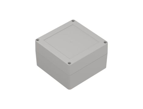 ZP120.120.75Jp TM ABS-PC - Obudowa plastikowa ZP120.120.75 jasny dół - bezbarwna góra z tulejkami mosiężnymi ABS-PC