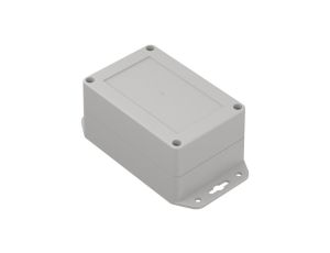 ZP120.80.60UJ TM PC - Obudowa plastikowa ZP120.80.60 jasna z uszami z tulejkami mosiężnymi PC