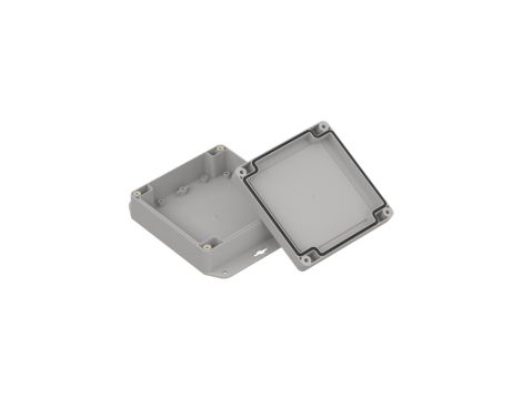 ZP120.120.45SUJ-IP67 TM PC - Obudowa hermetyczna ZP90.60.40 jasna z uszami z uszczelką zalewaną i tulejkami mosiężnymi PC