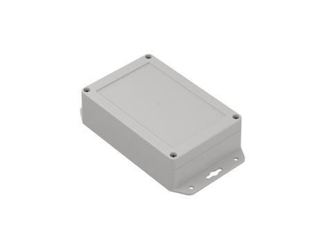 ZP150.100.45UJp TM ABS-PC - Obudowa plastikowa ZP150.100.45 jasny dół z uszami - bezbarwna góra z tulejkami mosiężnymi ABS-PC