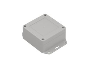 ZP90.90.45SUJp-IP67 TM ABS-PC - Obudowa hermetyczna ZP90.90.45s jasny dół z uszami - bezbarwna góra z uszczelką zalewaną i tulej