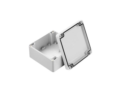 ZP120.120.60SJ-IP67 TM ABS - Obudowa hermetyczna ZP120.120.60 jasna z uszczelką zalewaną i tulejkami mosiężnymi ABS