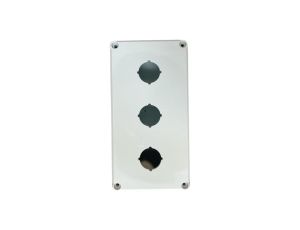 ZEB158.82.55-3 ABS - Obudowa plastikowa z materiału ABS zeb158.82.55-3 jasnoszara, dół z tulejkami mosiężnymi i frezowanym gwint