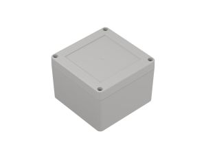 ZP105.105.75SJ-IP67 TM PC - Obudowa hermetyczna ZP105.105.75 jasna z uszczelką zalewaną i tulejkami mosiężnymi PC