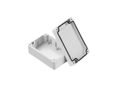 Z128SJp-IP67 TM ABS-PC - Obudowa hermetyczna Z128 jasny dół - bezbarwna góra z uszczelką zalewaną i tulejkami mosiężnymi ABS-PC