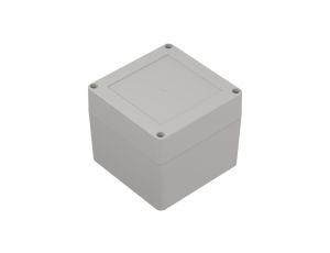 ZP105.105.90Jp TM ABS-PC - Obudowa plastikowa ZP105.105.90 jasny dół - bezbarwna góra z tulejkami mosiężnymi ABS-PC