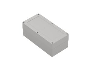 ZP200.100.75SJ-IP67 TM ABS - Obudowa hermetyczna ZP200.100.75 jasna z uszami i z tulejkami mosiężnymi ABS