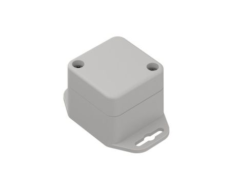 ZP45.45.40UJp TM PC - Obudowa plastikowa ZP45.45.40 jasny dół z uszami - bezbarwna góra z tulejkami mosiężnymi PC