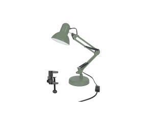 Lampka biurkowa szałwiowa PIXI Sage khaki E27 zestaw podstawa i klips EDO777724 EDO