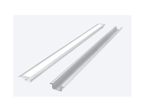 LED line PRIME Profil aluminiowy wpuszczany wpustowy podtynkowy srebrny 2m - zestaw 5 lat gwar.