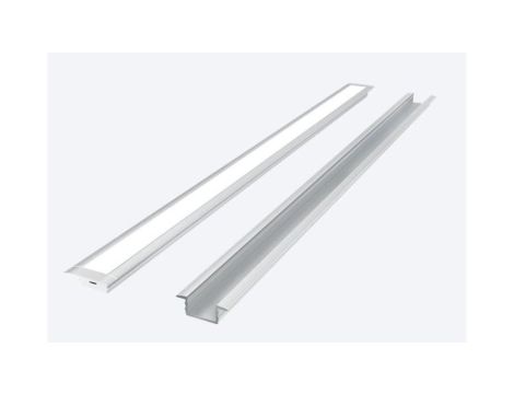 LED line PRIME Profil aluminiowy wpuszczany wpustowy podtynkowy srebrny 2m - zestaw 5 lat gwar.
