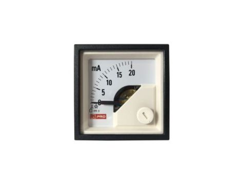 Amperomierz analogowy panelowy 20 (Input)mA DC -10C do +65C RS PRO
