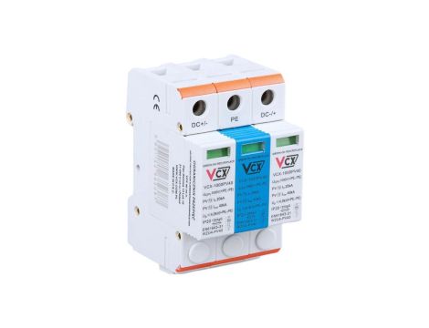 VCX Ogranicznik przepięć fotowoltaiczny DC klasy T2 (C) 3P 1000V PV40 GDT