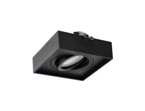 Punktowa oprawa sufitowa wpuszczana PALLAD 1 MINI Black IP20 kwadratowa czarna EDO777125 EDO