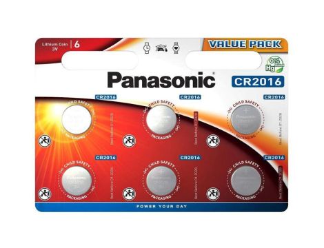 6 x bateria litowa mini Panasonic CR2016