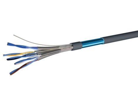 Kabel telefoniczny, 100m, 2-parowy, ekranowany, Szary 180 V AC, RS PRO, Odporność na ogień 4