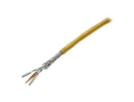 Przewód S/FTP Cat 6a Cu 4x2x26AWG PVC 50m żółty