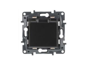 Niloe Step Gniazdo zasilające 2P+Z IP44, zaciski automatyczne, z przesłoną czarny 863536