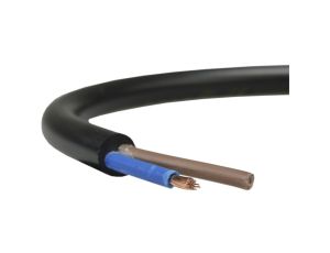 Przewód prądowy H05VV-F / OWY 500V 2x2,5 warsztatowy czarny linka Elektrokabel /500m/