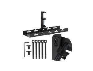 Organizer podbiurkowy na kable Maclean, max. obciążenie 5kg, czarny, MC-105 B