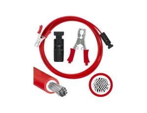 Kabel solarny przyłączeniowy 4mm2 złącze typu Krokodyl 40A / gniazdo typu MC4 czerwony 3m