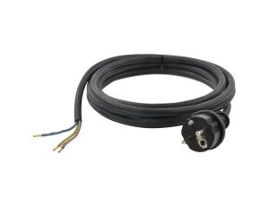 Przewód z wtyczką gumowy 3x1,5mm 3m czarny