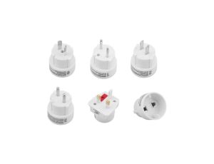 Zestaw adapterów zasilania podróżnych ANGLIA, USA, EUROPA, AUSTRALIA.