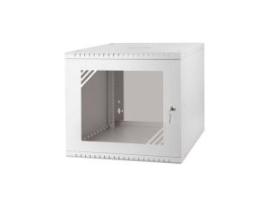 Szafa wisząca RACK 19 9U 600mm drzwi szklane szara PRO