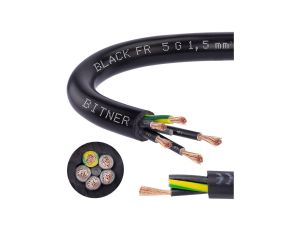 Przewód sterowniczy prądowy BiT 500 Black FR 300/500V 5x1,5 linka do ziemi Bitner /100m/