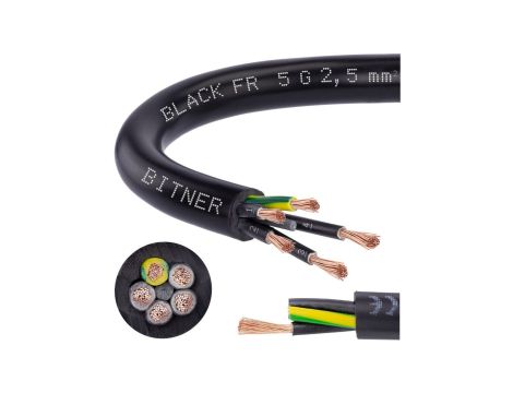 Przewód sterowniczy prądowy BiT 500 Black FR 300/500V 5x2,5 linka do ziemi Bitner /100m/